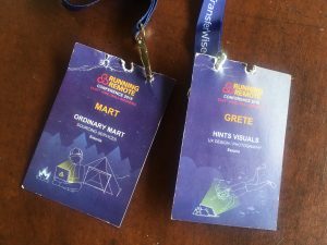 Our badges at the conference
